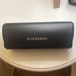 Burberry Black Leather Eyewear Case